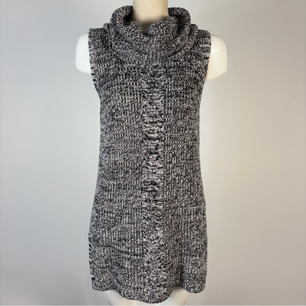 Vince Camuto Charcoal and White Cowl Neck Sweater S
